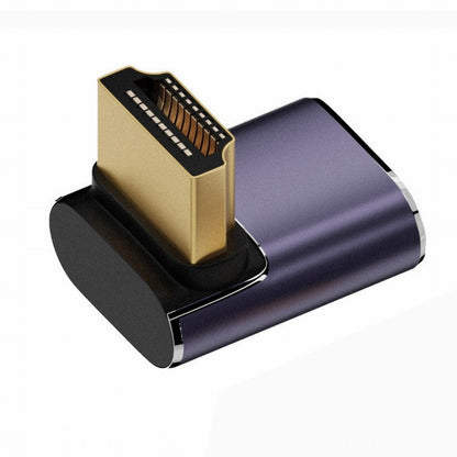 HDMI Male to HDMI 2.1 Female Vertical 90 Degree Down Angled Low Profile UHD Extension Adapter Support 8K 60hz HDTV HD-011-A8K07