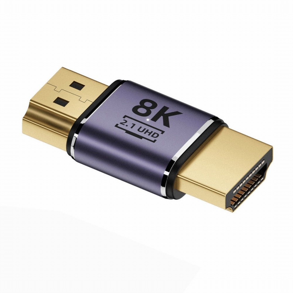 HDMI Male to HDMI 2.1 Male UHD Extension Gold Converter Adapter Support 8K 60hz HDTV HD-011-A8K14