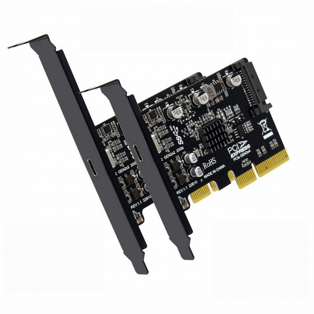 USB 3.2 Gen2 Type-C 20Gbps USB-C to PCI-E 4X Express Card Adapter for Desktop Motherboard UC-104-CF