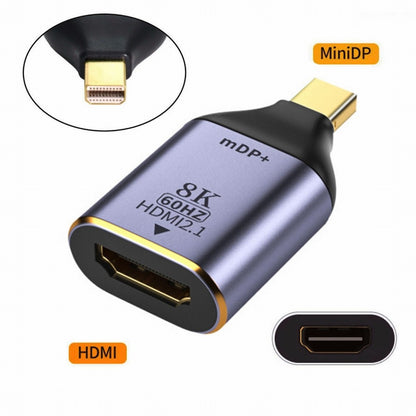 Mini DisplayPort 1.4 Source to HDMI 2.0 Display 8K 60hz UHD 4K Mini-DP to HDMI Male Monitor Adapter Connector DP-055-MDP