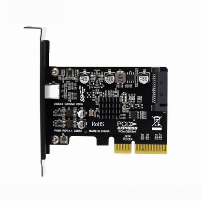 USB 3.2 Gen2 Type-C 20Gbps USB-C to PCI-E 4X Express Card Adapter for Desktop Motherboard UC-104-CF