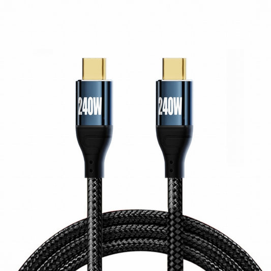 USB-C 240W Type-C Cable 480Mbps 48V 5A Compatible with USB2.0 100W Charging for Laptop Tablet Phone CC-UC-132-BK
