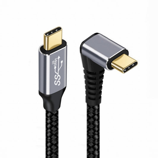 90 Degree Up Down Angled Type-C USB-C Male to Male USB3.1 10Gbps 100W Data Cable for Laptop Phone CC-UC-064-UP