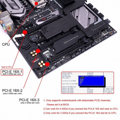 PCIE PCI-Express 16x to Dual Oculink SFF-8612 SFF-8611 8x VROC Adapter for Mainboard SSD Graphics Card SF-057-2P