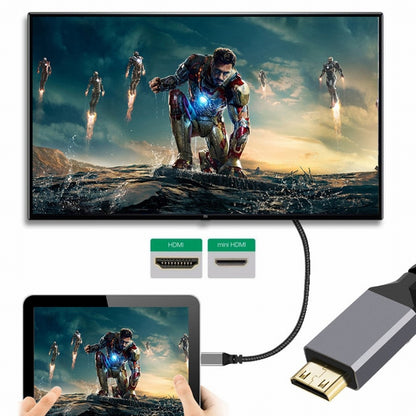4K Type-C MINI HDMI 1.4 Male 90 Degree Right Angled to HDMI Female Extension Cable for DV MP4 Camera DC Laptop HD-004-RI