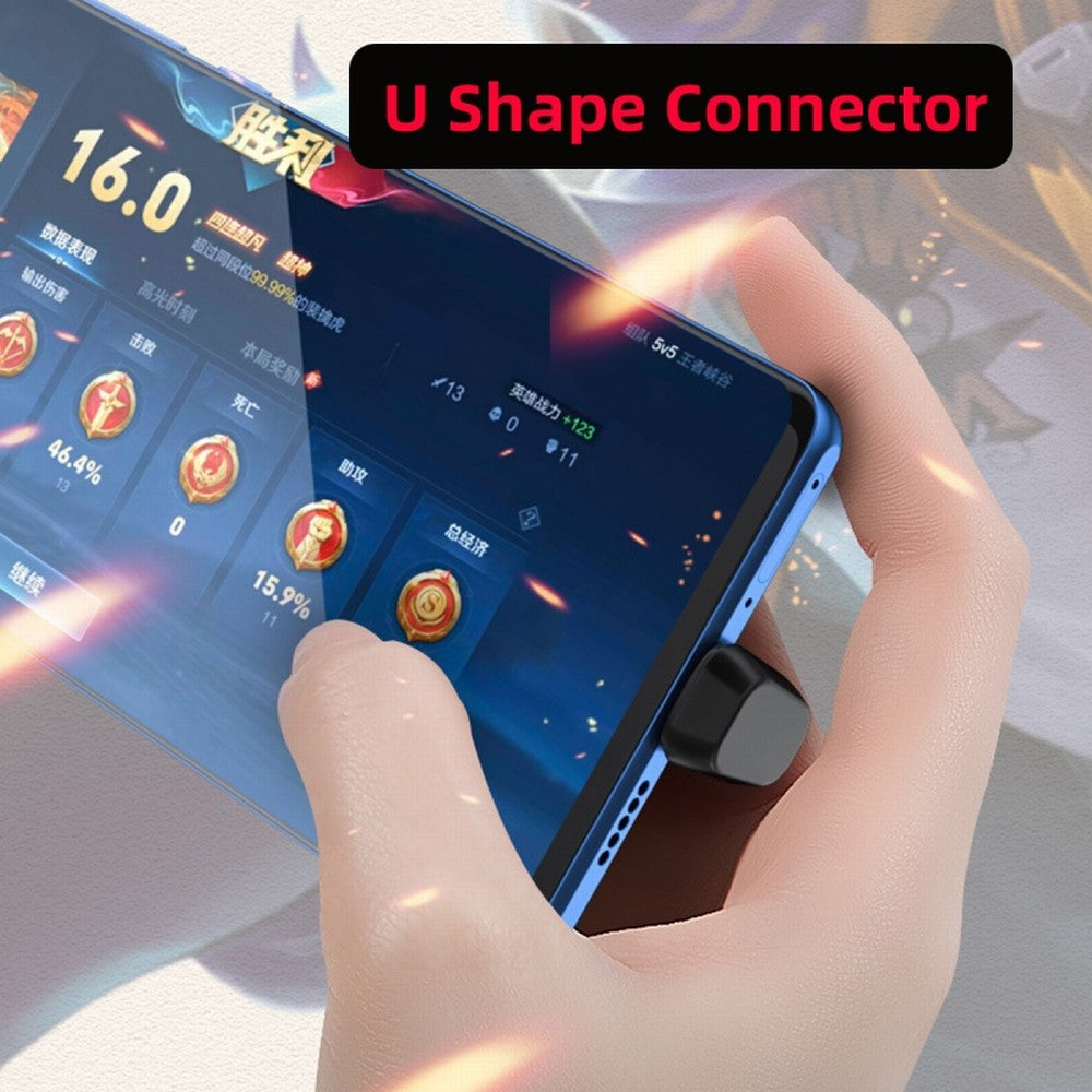 USB4 Type C Male to Female 240W Power 40Gbps Data 8K Video Adapter Opposite U Shape Back Angled for NS Phone Laptop UC-025-OS