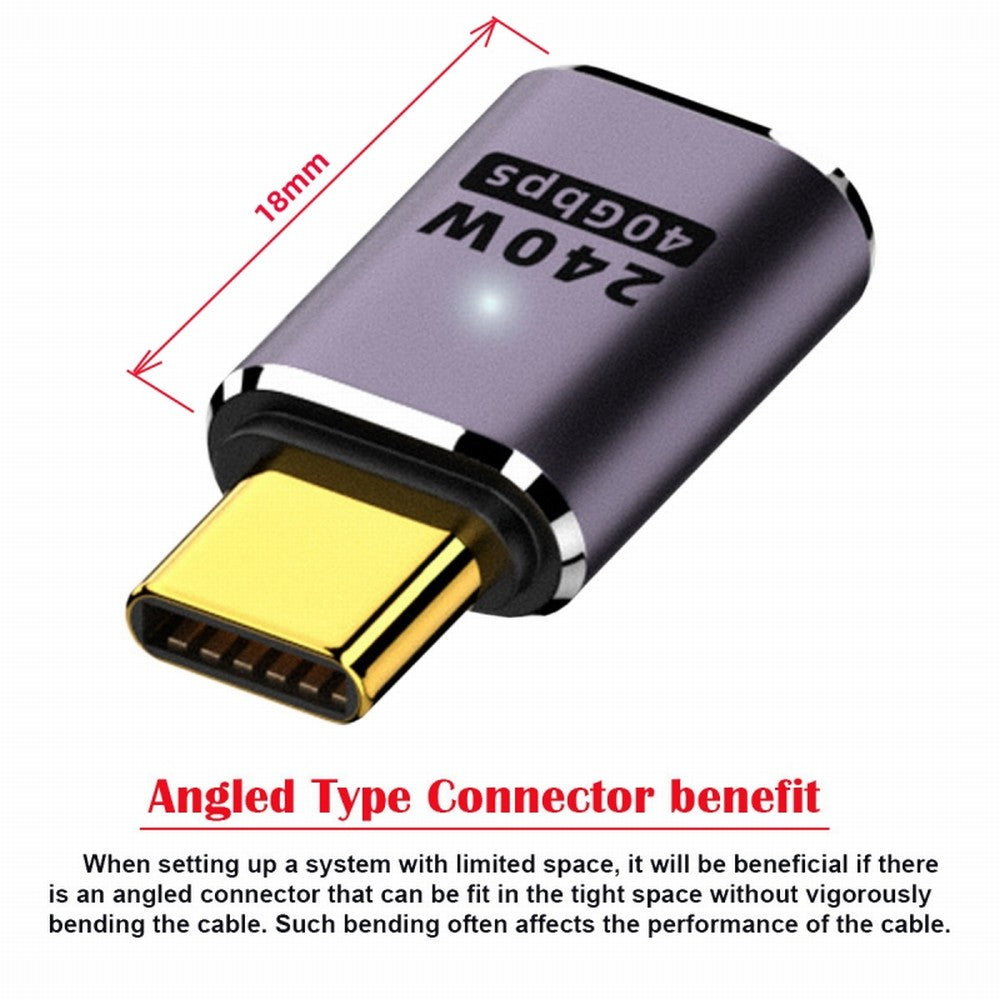 USB4 Type C Male to Female 240W Power 40Gbps Data 8K Video Adapter for NS Phone Laptop UC-025-MF