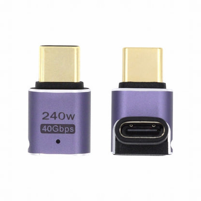 USB4 Type C Male to Female 240W Power 40Gbps Data 8K Video Adapter Low Profile Up Down Angled for NS Phone Laptop UC-025-DN