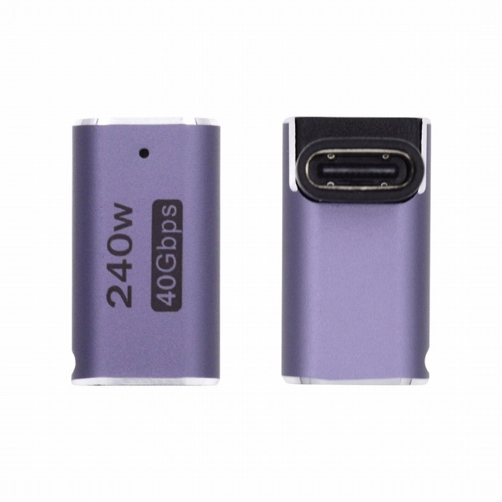 USB4 Type C Female to Female 240W Power 40Gbps Data 8K Video Adapter Up Down Angled for NS Phone Laptop UC-025-FE