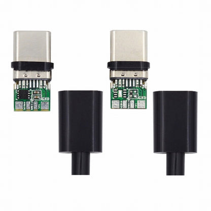 2sets/lot DIY OEM 24pin Connector Plug USB Type C USB-C Male to USB-C Male 100W PD USB2.0 Data with Housing Cover CN-004