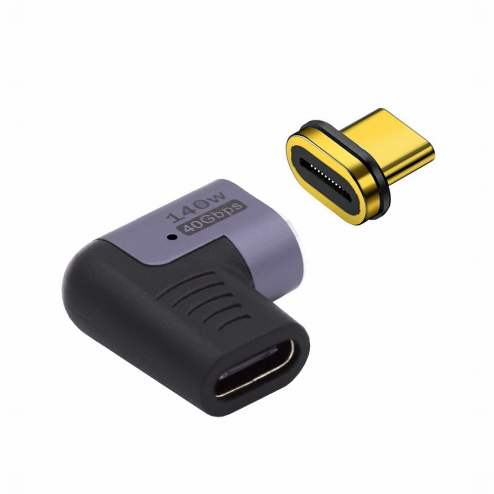 Magnetic Connector USB4 140W 40Gbps USB4 Type C Male to Female Left Right Angled Power Data 8K Video Adapter for Laptop Phone UC-062-RI