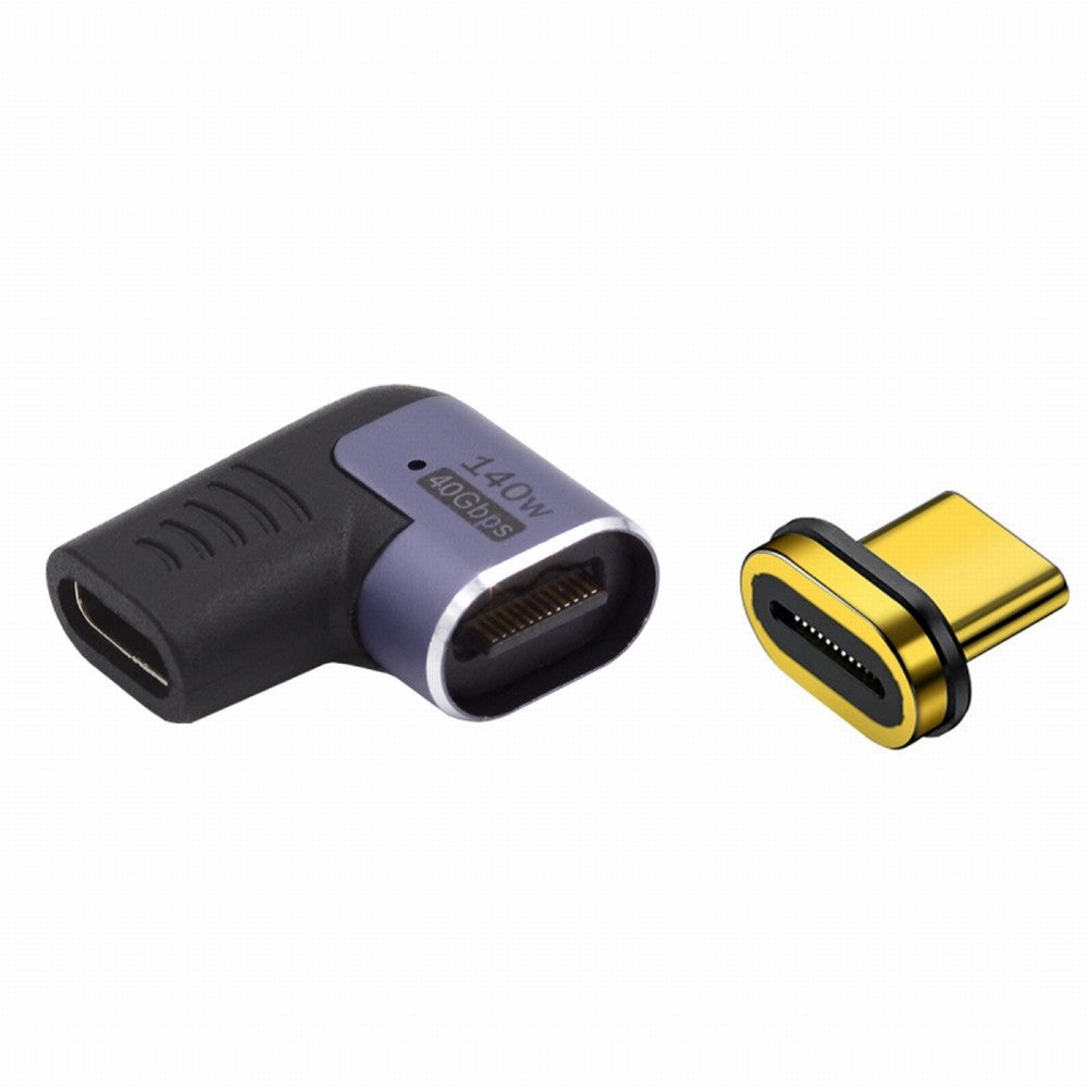 Magnetic Connector USB4 140W 40Gbps USB4 Type C Male to Female Left Right Angled Power Data 8K Video Adapter for Laptop Phone UC-062-RI