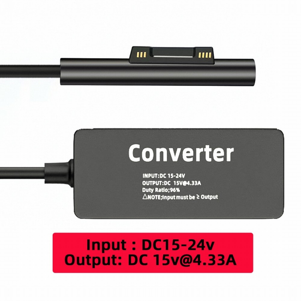 DC 5.5x2.5mm Jack 65W 20V 15V-24V to Surface Pro3 Pro4 Pro5 Pro6 Pro7 Pro8 Pro9 Book Pro Charge Cable PW-016-5525MM