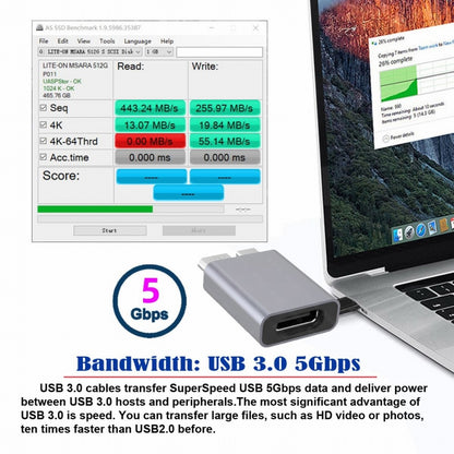 USB-C USB 3.1 Type C Female to Micro USB 3.0 Male Data Adapter 10Gbps Data Power for Laptop SSD Disk UC-082-MMCF