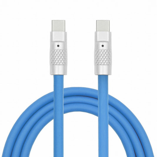 USB-C Type C to USB-C Liquid Silicone Ultra Soft 120W Power USB2.0 Data Cable Fast Charge for Laptop Tablet Phone CC-UC-003