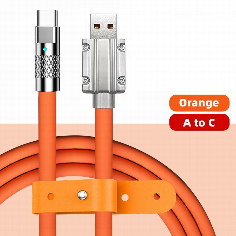 USB-A Type A to USB-C Liquid Silicone Ultra Soft 120W Power USB2.0 Data Cable Fast Charge for Laptop Tablet Phone CC-UC-023