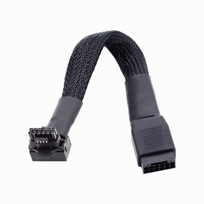 12VHPWR ATX3.0 PCI-E 5.0 Power Modular Cable Male to Female Up Angled 90 Degree Extension for 3080 3090TI PSU 16Pin 12+4P Graphics Card PW-043-UP