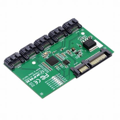 SATA 3.0 6Gbps 1 to 5 Splitter Ports HUB Adapter Converter PM Multiplier Port Selector JMB575 SA-054