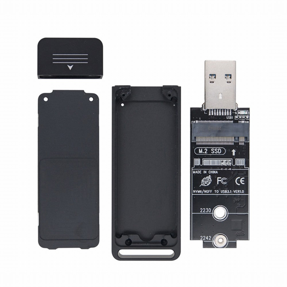 USB 3.0 to 2230 2242 NVME M-key M.2 NGFF SATA SSD External PCBA Case Adapter RTL9210B Chipset U3-057-2242MM