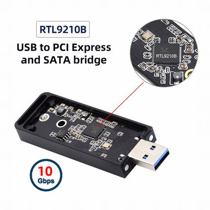USB 3.0 to 2230 2242 NVME M-key M.2 NGFF SATA SSD External PCBA Case Adapter RTL9210B Chipset U3-057-2242MM