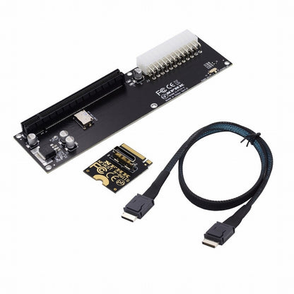 PCI-E 3.0 M.2 M-key to Oculink SFF-8612 SFF-8611 Host Adapter for GPD WIN Max2 External Graphics Card & SSD SF-014-BK+SF-061