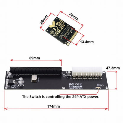 PCI-E 3.0 M.2 M-key to Oculink SFF-8612 SFF-8611 Host Adapter for GPD WIN Max2 External Graphics Card & SSD SF-014-BK+SF-061