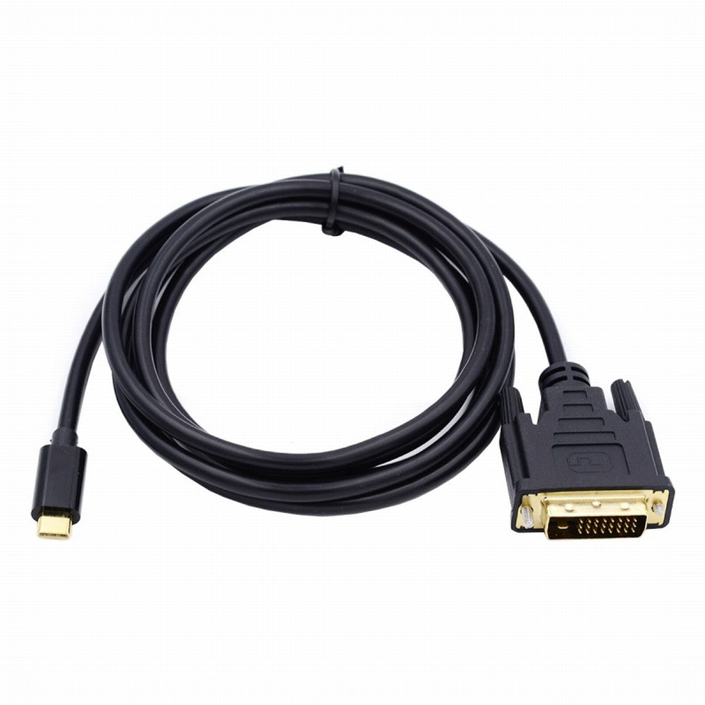 USB 3.1 Type C USB-C Source to DVI 1080P 60hz Displays Male Monitor Cable for Laptop 1.8m UC-018-DVI