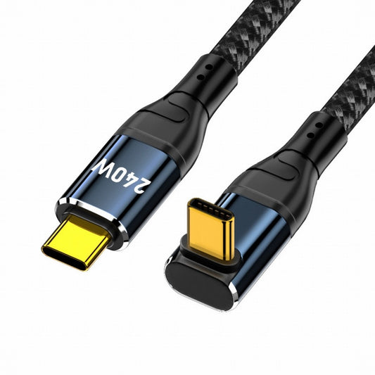 USB-C 240W Type-C Cable 480Mbps 48V 5A Up Down Angled 90 Degree Compatible with USB2.0 100W Charging for Laptop Tablet Phone CC-UC-132-UP
