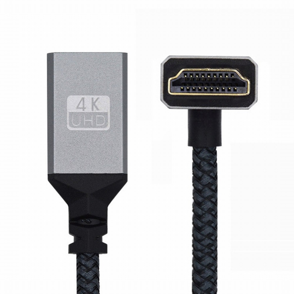 Up Angled 90 Degree HDMI 1.4 Type A Male to A Female Extension Cable Support HDTV 4K 60hz 3D HD-061-UP