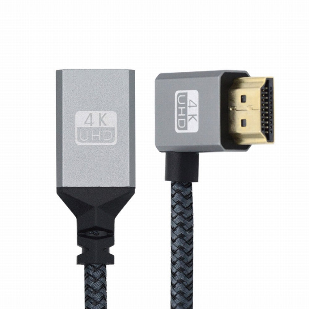 HDMI 1.4 Type A Male to A Female Extension Cable Left Angled 90 Degree Support HDTV 4K 60hz 3D HD-061-LE