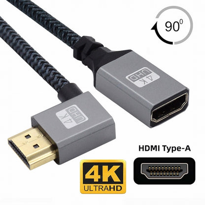 HDMI 1.4 Type A Male to A Female Extension Cable Left Angled 90 Degree Support HDTV 4K 60hz 3D HD-061-LE