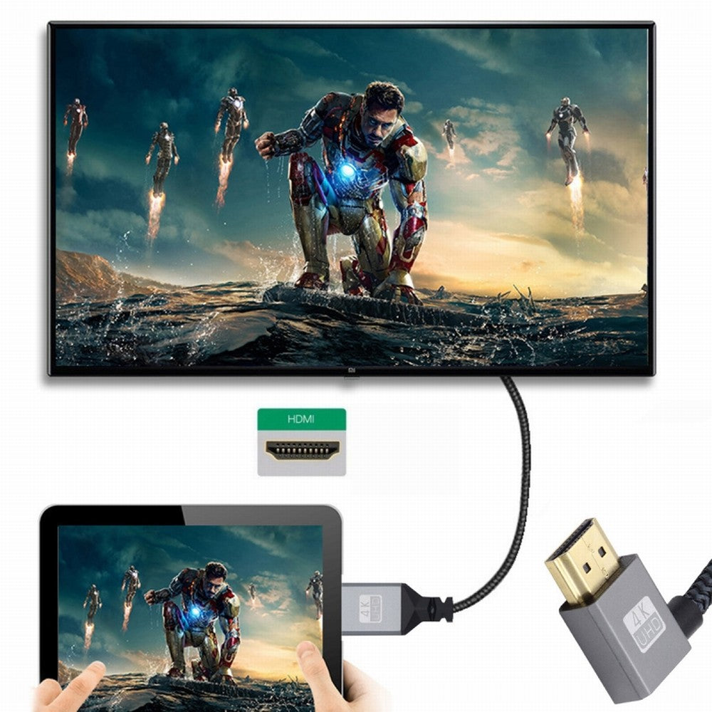 HDMI 1.4 Type A Male to A Female Extension Cable Left Angled 90 Degree Support HDTV 4K 60hz 3D HD-061-LE