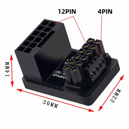 12VHPWR ATX3.0 PCI-E 5.0 Power Modular Adapter Male to Female Up Angled 360 Degree for 4080 5090TI 16Pin 12+4P Graphics Card PW-036-UP