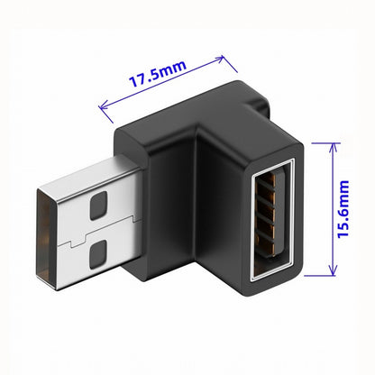 10Gbps USB3.0 Male to Female Extension Power Data Video Adapter 90 Degree Down Angled Type U3-018-DN