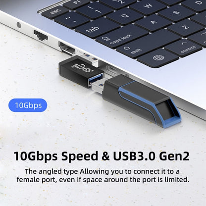 10Gbps USB3.0 Male to Female Extension Power Data Video Adapter 90 Degree Left Angled Type U3-018-LF