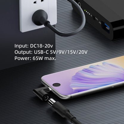 DC Jack 4.0x1.3mm Input to USB-C Type-C Angled 90 Degree Power Plug Charge Adapter for Laptop Phone UC-211-RI-4013MM