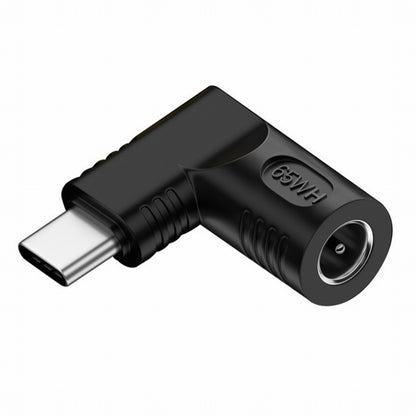 DC Jack 5.5x1.7mm Input to USB-C Type-C Angled 90 Degree Power Plug Charge Adapter for Laptop Phone UC-211-RI-5517MM