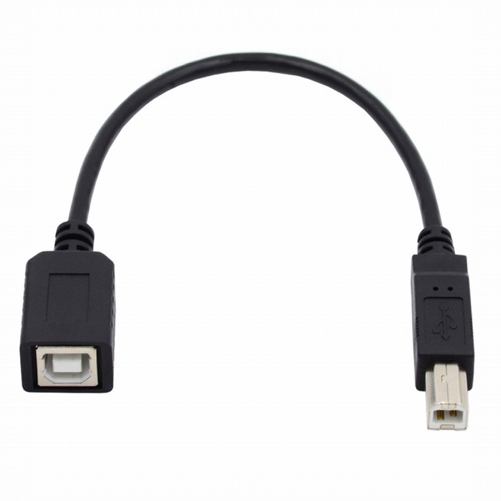 USB 2.0 B Type Male to Female Extension Cable 20cm for Printer Scanner Disk U2-068-BK