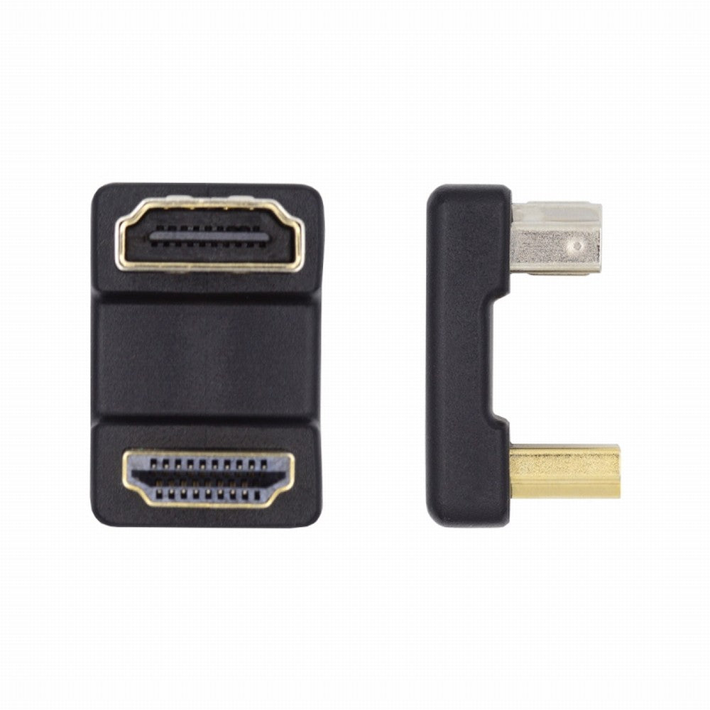 Standard HDMI 1.4 Male Type-A to HDMI Female Port Savers 360 Degree Up Opposite U Shape Back Angled Extension Adapter Converter HD-019-UP