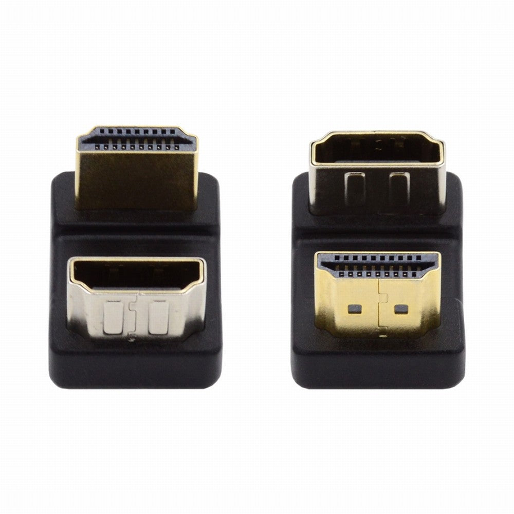 Standard HDMI 1.4 Male Type-A to HDMI Female Port Savers 360 Degree Up Opposite U Shape Back Angled Extension Adapter Converter HD-019-UP
