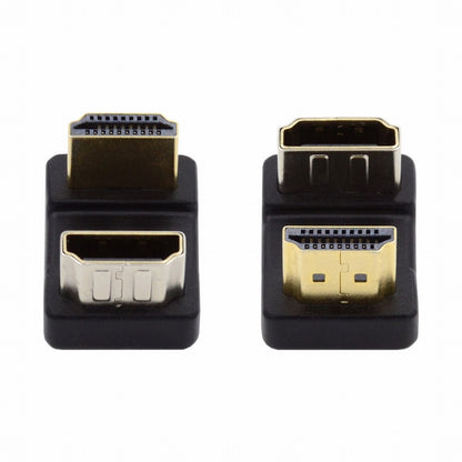 Standard HDMI 1.4 Male Type-A to HDMI Female Port Savers 360 Degree Up Opposite U Shape Back Angled Extension Adapter Converter HD-019-UP