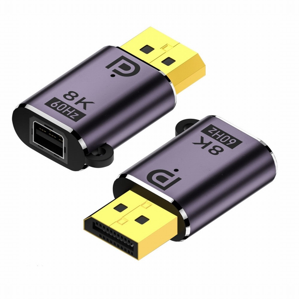 DisplayPort 1.4 Male to Mini DP Female 8K 60hz Adapter Ultra-HD UHD 4K 144hz 7680*4320 for Video PC Laptop Monitor DP-036-8K04