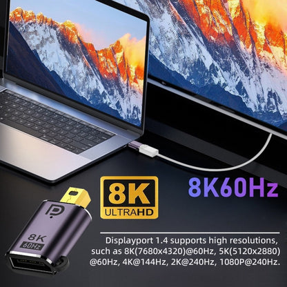 Mini DisplayPort 1.4 Male to DP Female 8K 60hz Adapter Ultra-HD UHD 4K 144hz 7680*4320 for Video PC Laptop Monitor DP-036-8K01
