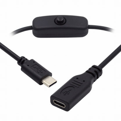 USB-C Cable with On Off Power Switch Button USB Type C Male to Female for Laptop Keyboard Raspberry Pi 4B UC-148