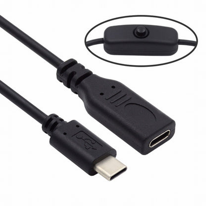 USB-C Cable with On Off Power Switch Button USB Type C Male to Female for Laptop Keyboard Raspberry Pi 4B UC-148
