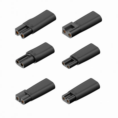 6pcs/set USB-C Female to 2Pin DC 5V Power Charge Adapter for Electric Hair Clipper Beard Trimmers Shavers Beauty Instruments UC-150
