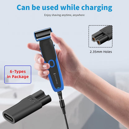 6pcs/set USB-C Female to 2Pin DC 5V Power Charge Adapter for Electric Hair Clipper Beard Trimmers Shavers Beauty Instruments UC-150