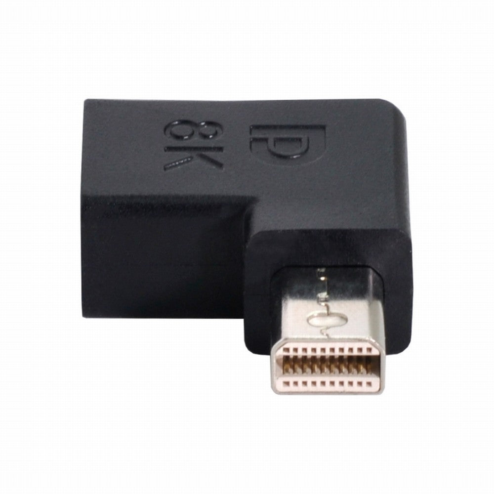 Angled Mini DisplayPort 1.4 Male to Mini DP Female 8K 60hz Adapter Ultra-HD UHD 4K 144hz 7680*4320 for Video PC Laptop Monitor DP-036-8K07