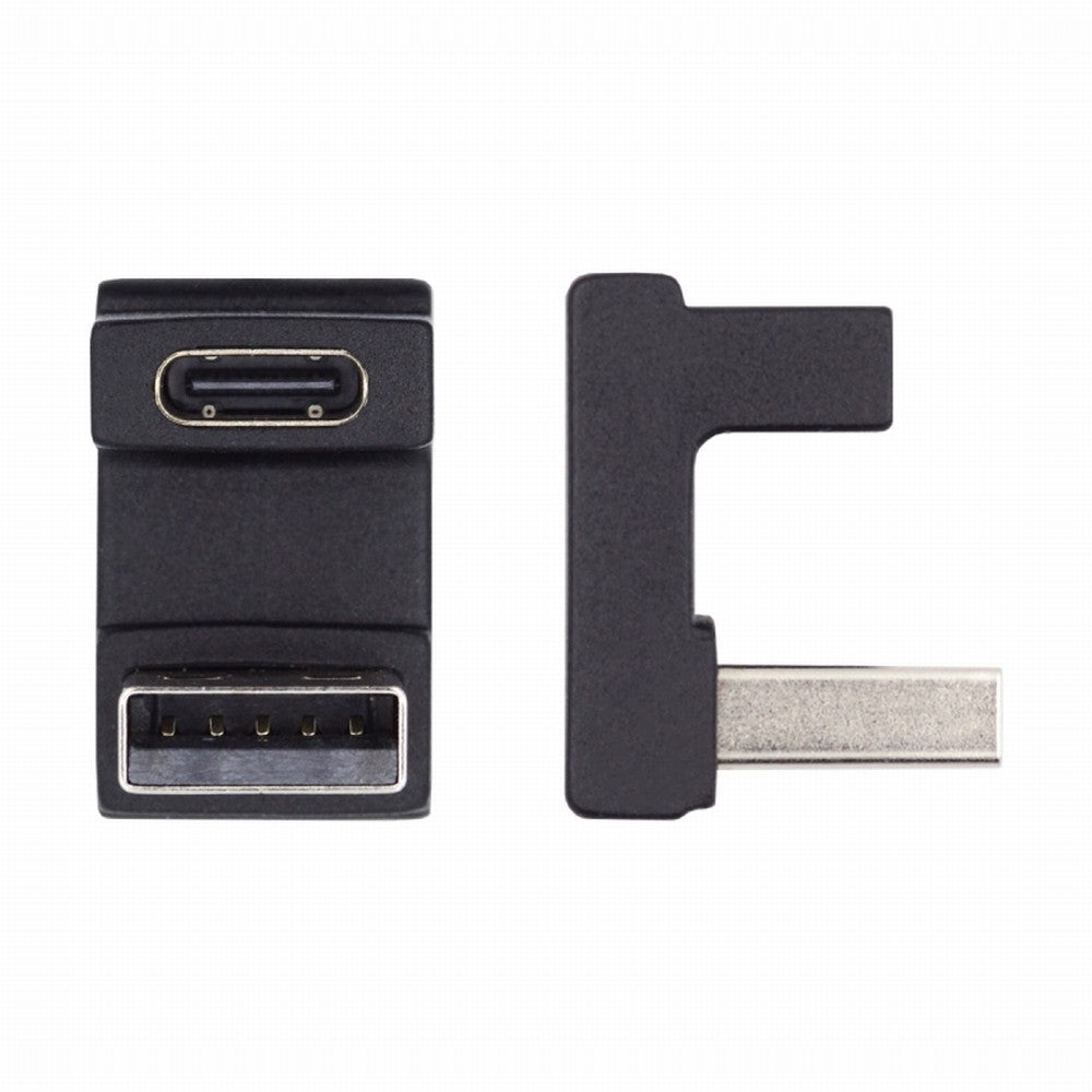 USB-C Type C Female Up Opposite U Shape Back Angled to USB 3.0 A Male Data Adapter for Laptop Desktop UC-067-OU