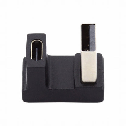 USB-C Type C Female Up Opposite U Shape Back Angled to USB 3.0 A Male Data Adapter for Laptop Desktop UC-067-OU
